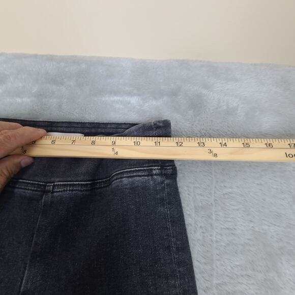 Frame Jetset Crop Mini Boot Sheen Noir Black Stretch High Rise Bootcut‎ 0 - Picture 7 of 11